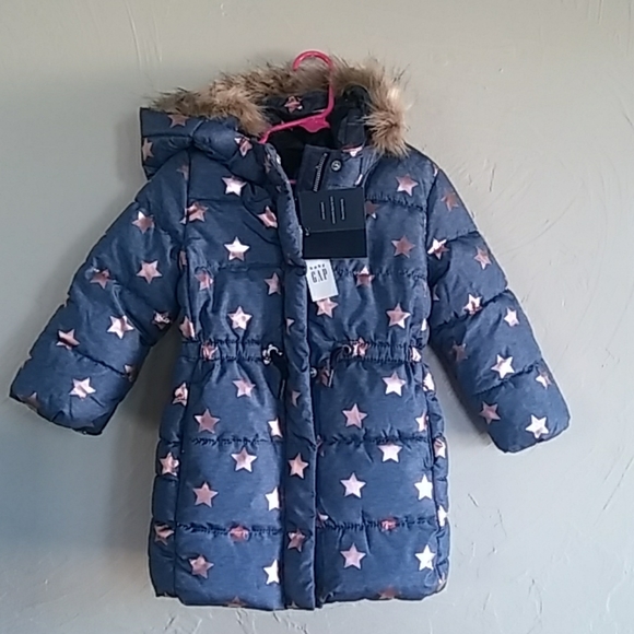 GAP Other - NWT Baby Gap Puffer Coat w Faux Fur Hood Size 3T